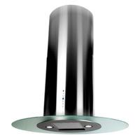 Luxair LA70 RND BK 70cm ROUND ISLAND Cooker Hood in Matt Black