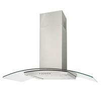 Luxair LA80 VAL SS 80cm VALORE Curved Glass Cooker Hood in Stainless S