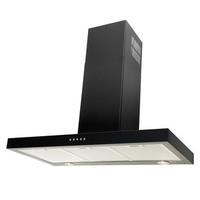 Luxair LA90 FLT BK 90cm FLT FLAT Slim Line Cooker Hood in Matt Black