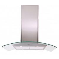 Luxair LA70 CVDI SS 70cm CVD CURVED ISLAND Glass Cooker Hood in St Ste