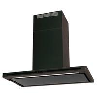 Luxair LA100 LIN BK 100cm LINEA Slim Line Glass Cooker Hood in Matt Bl