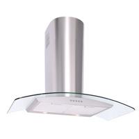 Luxair LA80 CVD SS 80cm CVD CURVED Glass Cooker Hood in Stainless Stee