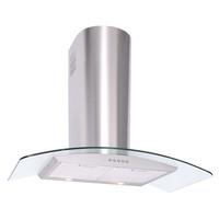 Luxair LA90 CVD SS 90cm CVD CURVED Glass Cooker Hood in Stainless Stee