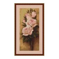 luca s counted petit point cross stitch kit roses i 11cm x 25cm
