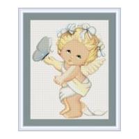 Luca-S Counted Petit Point Cross Stitch Kit Butterfly Angel 16cm x 20cm
