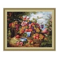 Luca-S Counted Petit Point Cross Stitch Kit Still Life in Nature 39cm x 32cm