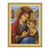 Luca-S Counted Petit Point Cross Stitch Kit Icon Mother & Child 27cm x 37cm
