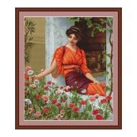 Luca-S Counted Petit Point Cross Stitch Kit Flowers of Summer 25cm x 28.5cm