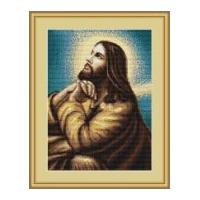 Luca-S Counted Petit Point Cross Stitch Kit Jesus at Prayer