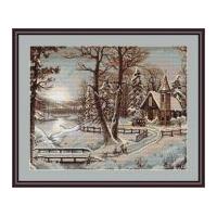 Luca-S Counted Petit Point Cross Stitch Kit Winter Landscape I