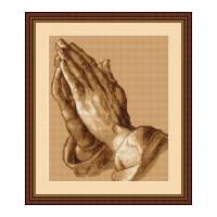 Luca-S Counted Petit Point Cross Stitch Kit Praying Hands