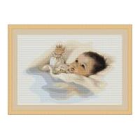 luca s counted petit point cross stitch kit infant 26cm x 18cm