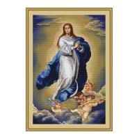 Luca-S Counted Petit Point Cross Stitch Kit Immaculate Conception 25cm x 37cm