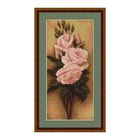 luca s counted petit point cross stitch kit roses ii 11cm x 25cm