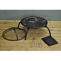 Lucio Portable BBQ Firepit with Rotisserie by Gardeco