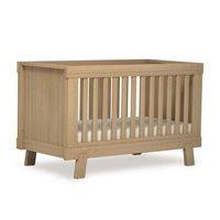 lucia convertible plus baby cot toddler bed in almond