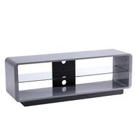 Lucia LCD TV Stand Large In High Gloss Grey With Glass Shelf