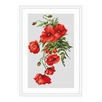 luca s counted cross stitch kit poppies