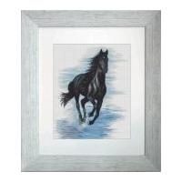 luca s counted cross stitch kit black horse
