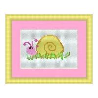 Luca-S Counted Cross Stitch Kit Snail 95mm x 50mm