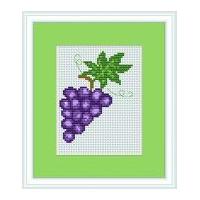 Luca-S Counted Cross Stitch Kit Grapes 75mm x 95mm