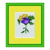 luca s counted cross stitch kit violet 70mm x 75mm