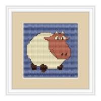 luca s counted cross stitch kit white sheep