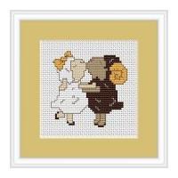 Luca-S Counted Cross Stitch Kit Sheep in Love