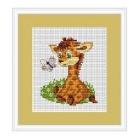 luca s counted cross stitch kit baby giraffe