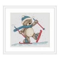 Luca-S Counted Cross Stitch Kit Skiing Bruno