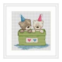 Luca-S Counted Cross Stitch Kit Bears in A Box