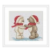 Luca-S Counted Cross Stitch Kit Bruno & Bianca Walk in the Snow