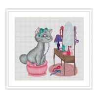 Luca-S Counted Cross Stitch Kit  Looking Glass Kiti