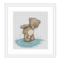 Luca-S Counted Cross Stitch Kit Bruno Makes a Splash