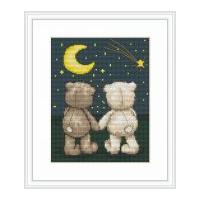 Luca-S Counted Cross Stitch Kit Bruno & Bianca Nightime Walk