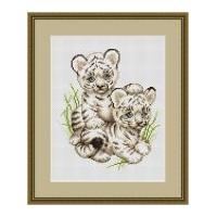 luca s counted cross stitch kit baby tigers