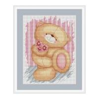 luca s counted cross stitch kit bear