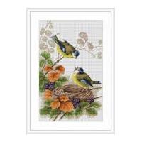 luca s counted cross stitch kit birds in nest