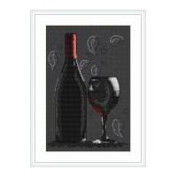 Luca-S Counted Cross Stitch Kit Red Wine Bottle