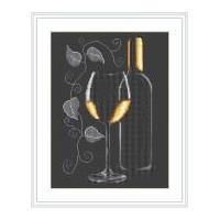 luca s counted cross stitch kit white wine bottle