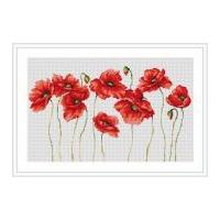 luca s counted cross stitch kit eleven poppies