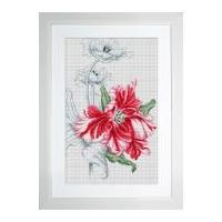 luca s counted cross stitch kit red tulips