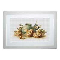 Luca-S Counted Cross Stitch Kit Still Life with Mushrooms