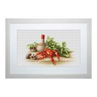 luca s counted cross stitch kit crayfish still life