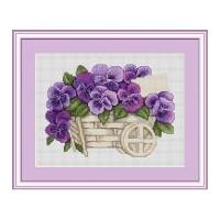 Luca-S Counted Cross Stitch Kit Pansies