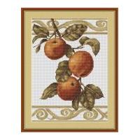 luca s counted cross stitch kit apples on white