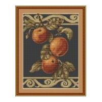 luca s counted cross stitch kit apples on black
