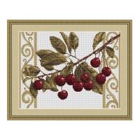 Luca-S Counted Cross Stitch Kit Cherries on White