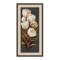 luca s counted cross stitch kit white tulips