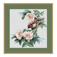 luca s counted cross stitch kit bird in flowers